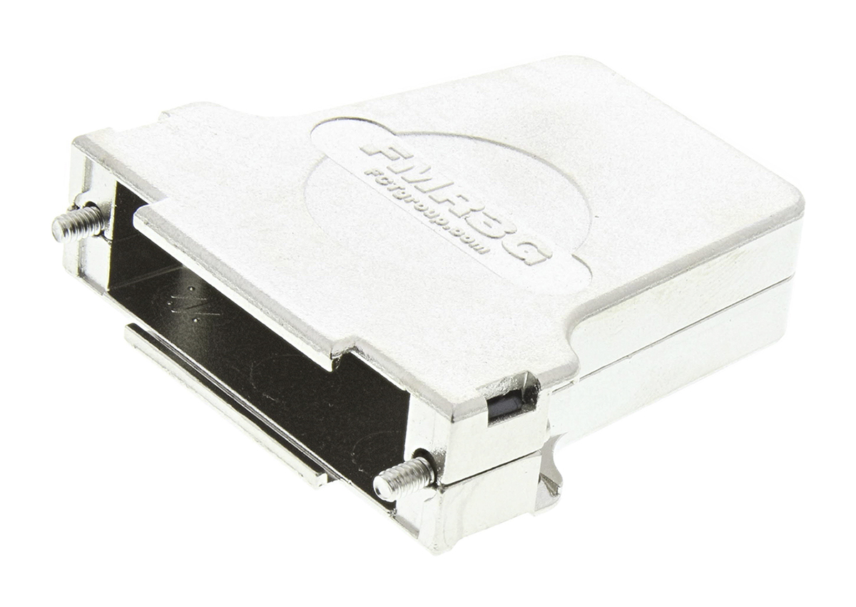 FCT from Molex FMR Series Die Cast Zinc D Sub Backshell, 25 Way, Strain Relief