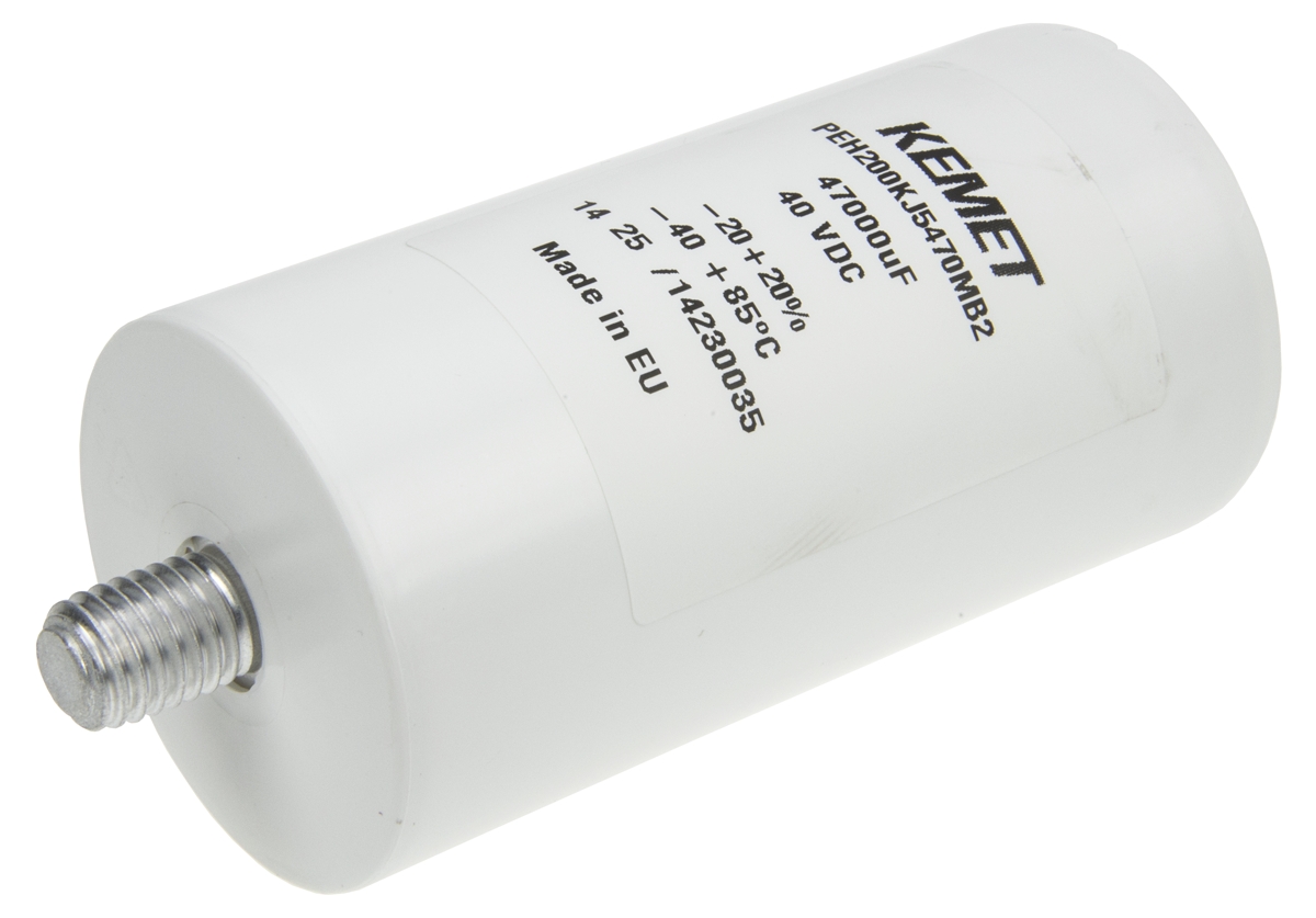 KEMET 47000μF Aluminium Electrolytic Capacitor 40V dc, Screw Terminal - PEH200KJ5470MB2