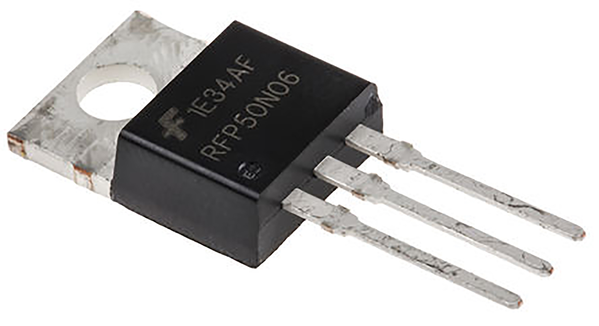 onsemi MegaFET Type N-Channel MOSFET, 50 A, 60 V Enhancement, 3-Pin TO-220