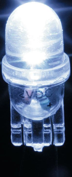 JKL Components Blue LED Indicator Lamp, 24V, Wedge Base, 10mm Diameter