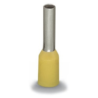 WAGO, 216 Insulated Ferrule, 15mm Pin Length, 4.8mm Pin Diameter, Yellow
