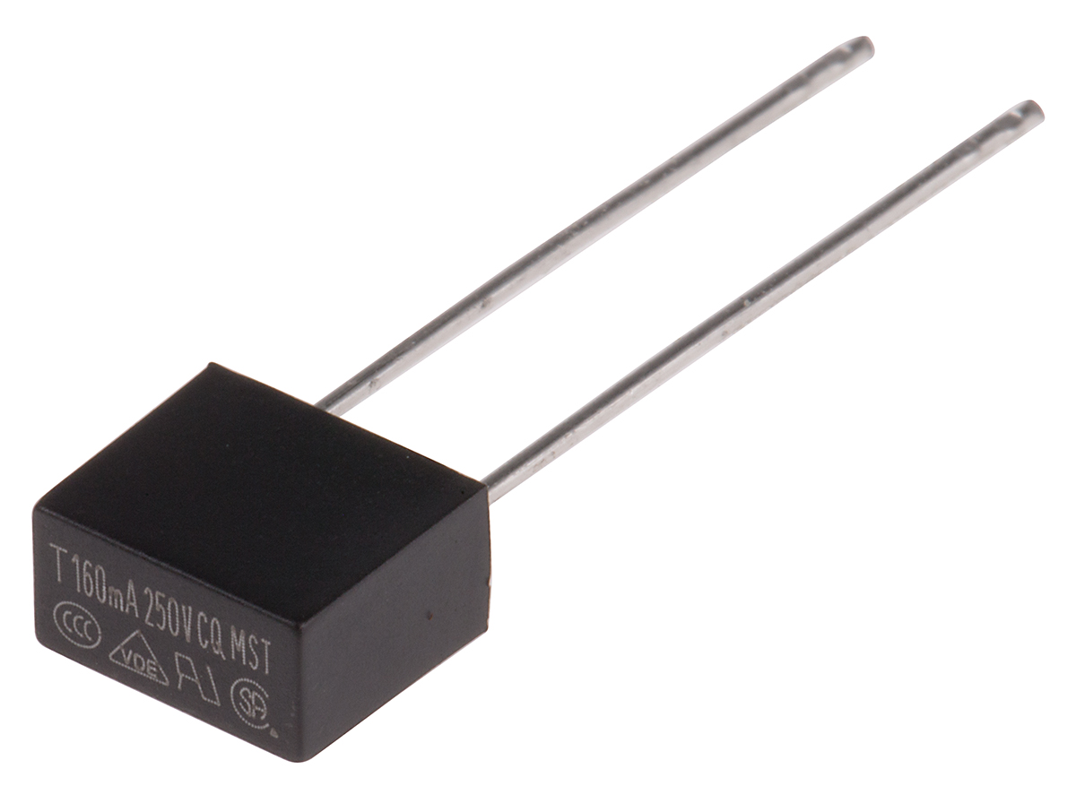 RS PRO PC Board Non Resettable Fuse, Radial 160mA, 250V ac