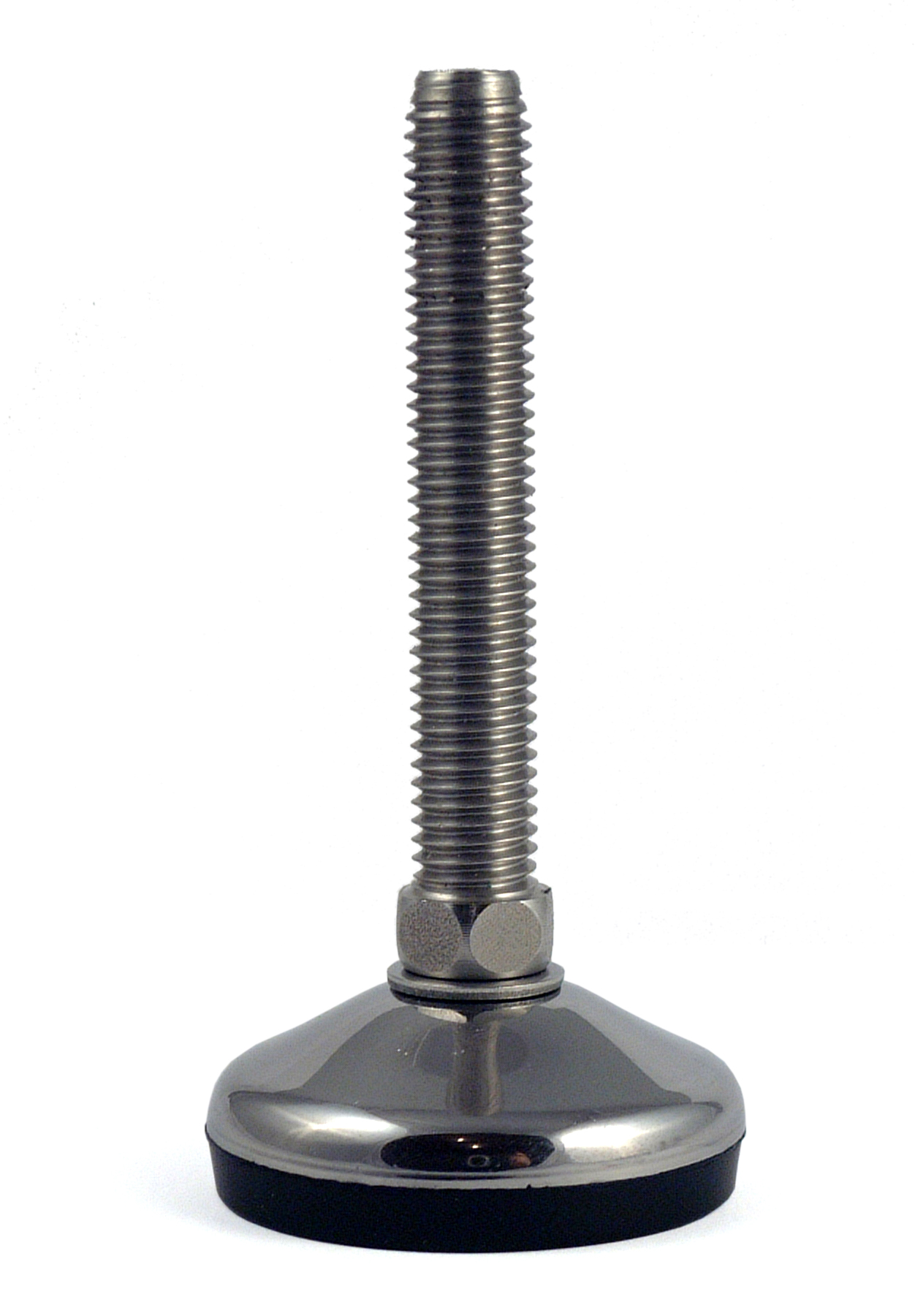 RS PRO M12 60mm Dia. Rubber Adjustable Foot, 700kg Static Load Capacity 10° Tilt Angle