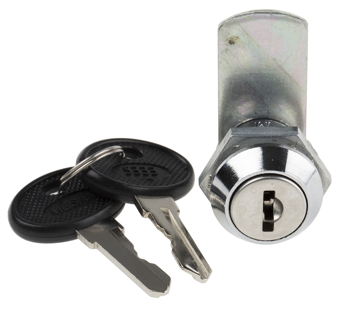 RS PRO Cabinet Lock, 16.5mm Panel-to-Tongue, 20.2 x 17.2mm Cutout, Key Unlock