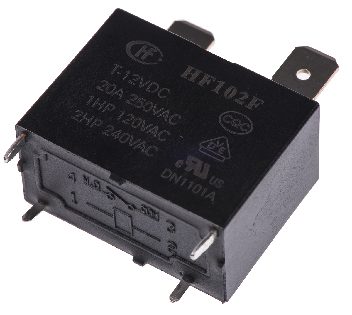 RS PRO PCB Mount Power Relay, 12V dc Coil, 25A Switching Current, SPST