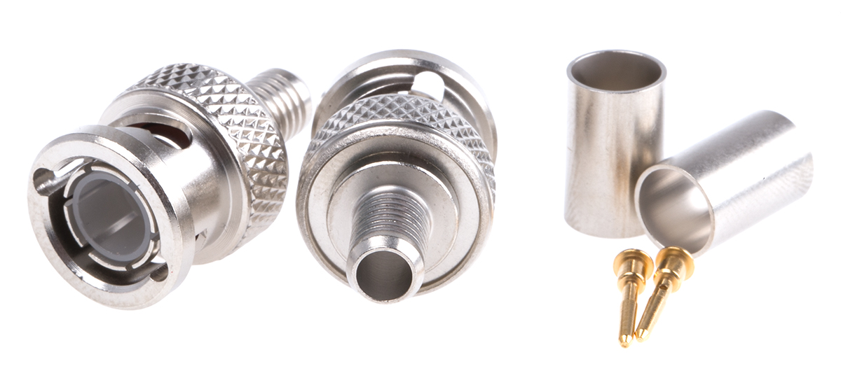 Radiall, Plug Cable Mount BNC Connector, 75Ω, Crimp Termination, Straight Body