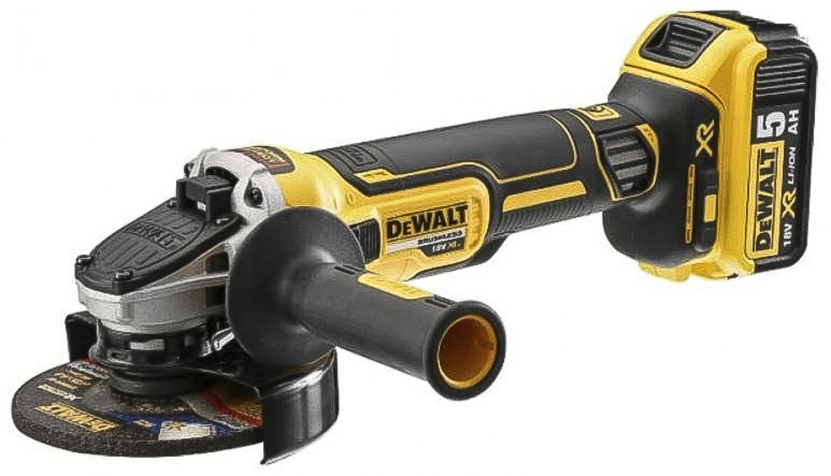 DeWALT DCG405P2-QW 18V XR 125mm Cordless Angle Grinder, Euro Plug