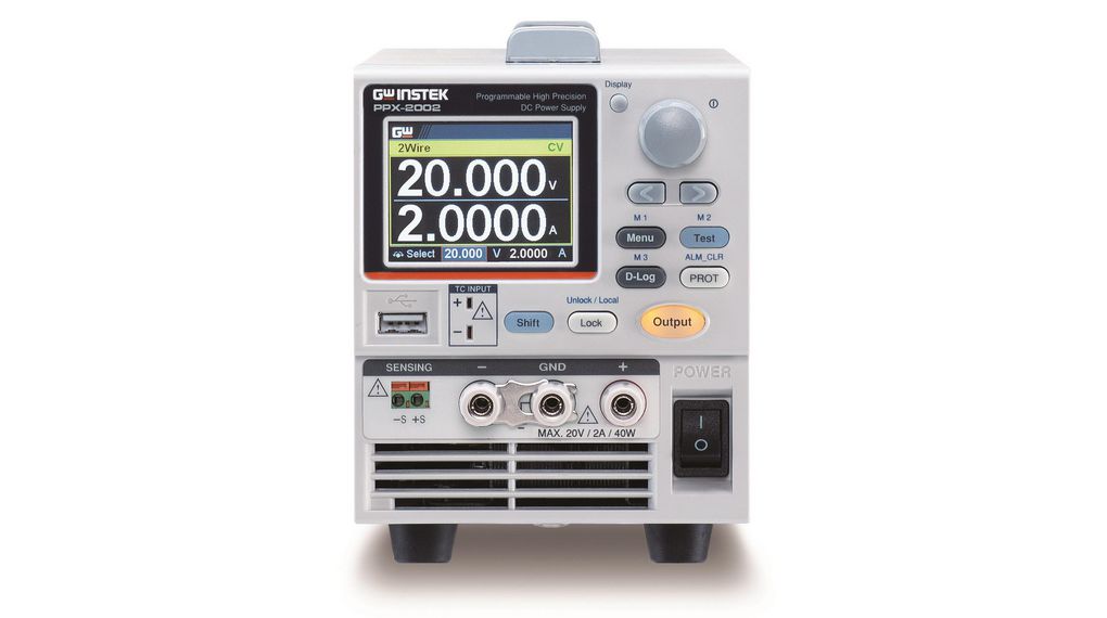GW Instek PPX Series Bench Power Supply, 0 → 20V, 2A, 1-Output, 40W