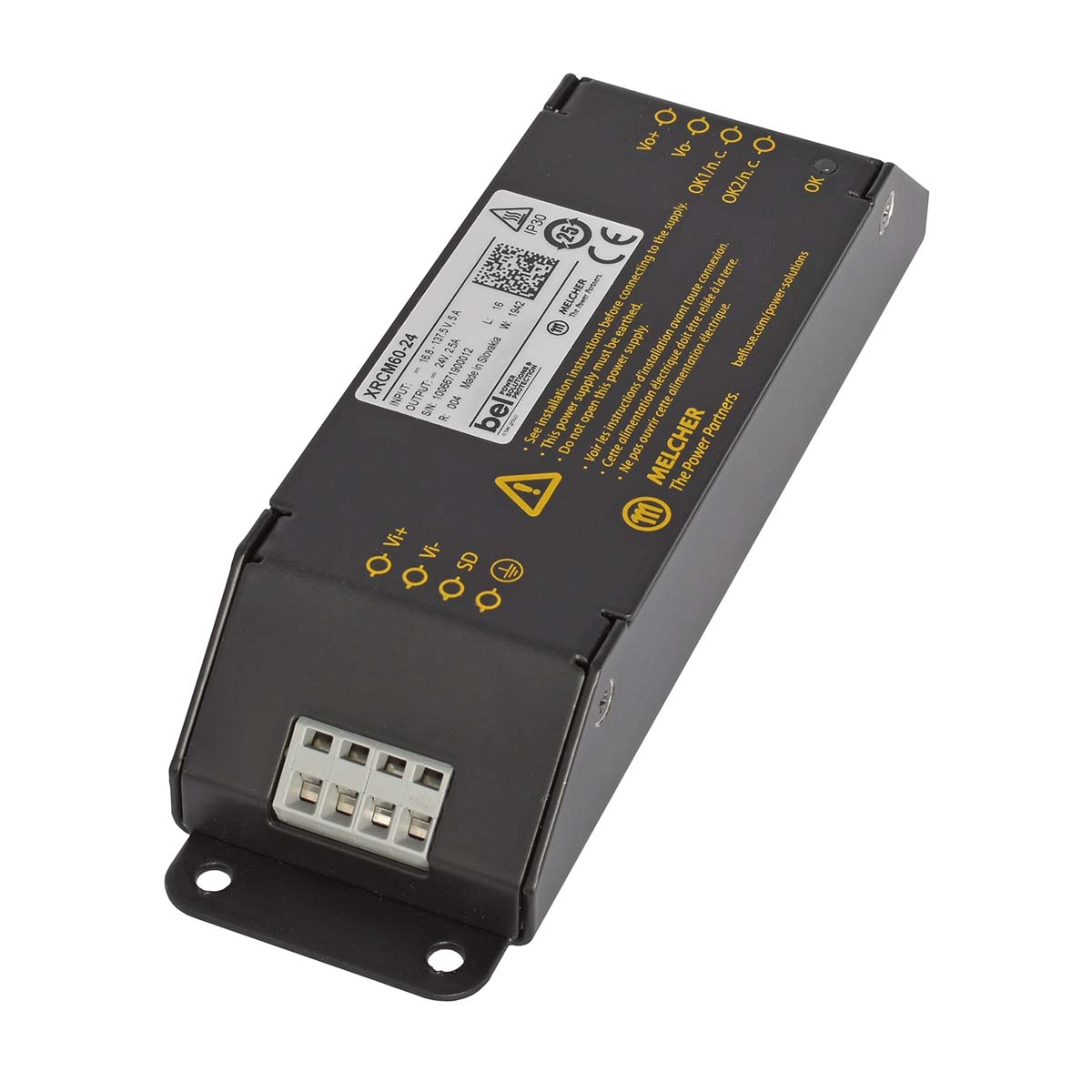 BEL POWER SOLUTIONS INC RCM DC-DC Converter, 24V dc/ 2.5A Output, 110 V dc Input, 60W, Chassis Mount, +70°C Max Temp
