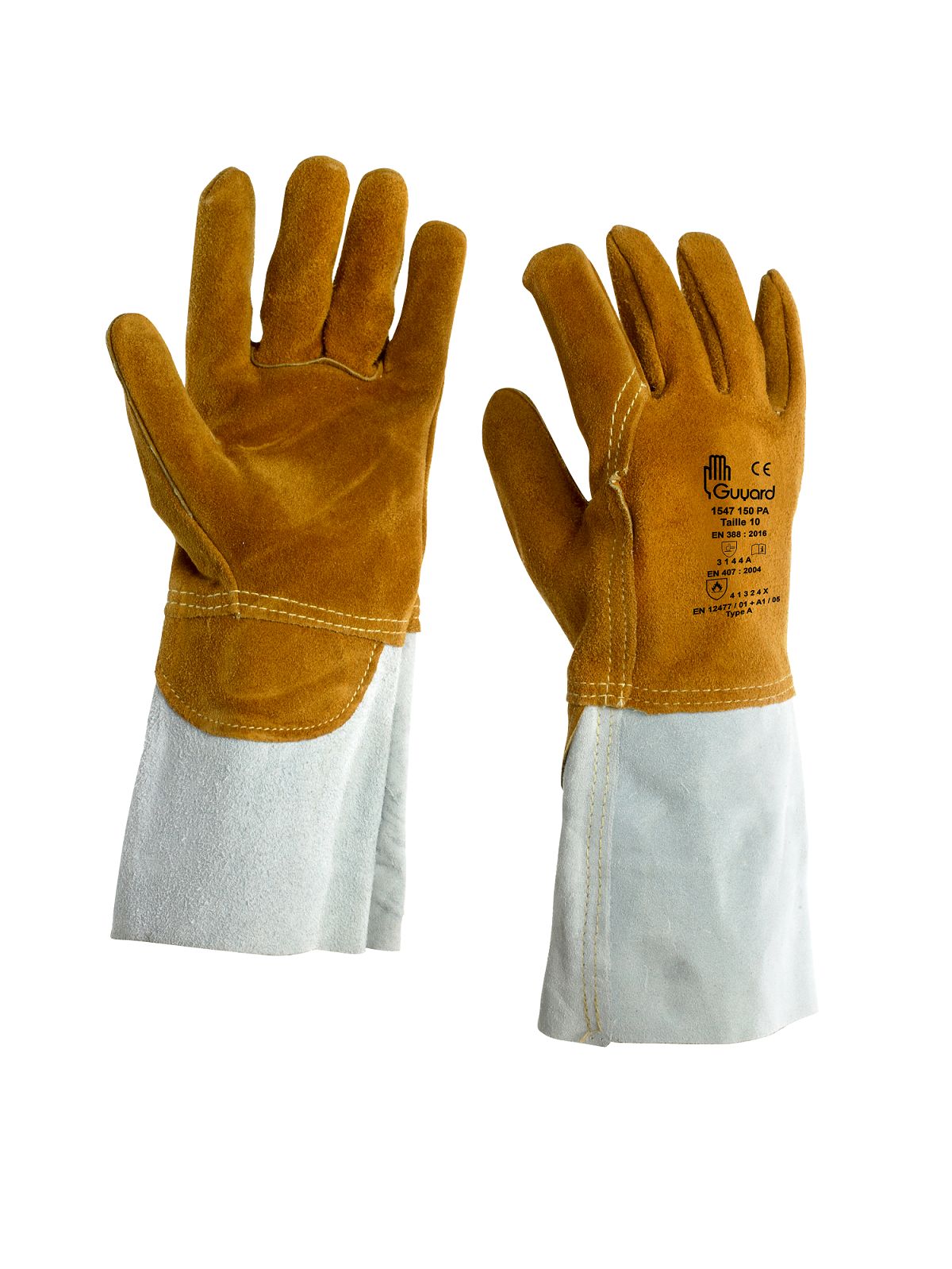 GUYARD 1547/150 Brown/White Reusable PA Arm Protector for Cut Resistant Use, 150mm Length, 10