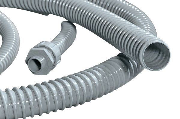 HellermannTyton Flexible Conduit, 25mm Nominal Diameter, Polyvinylchloride, Grey