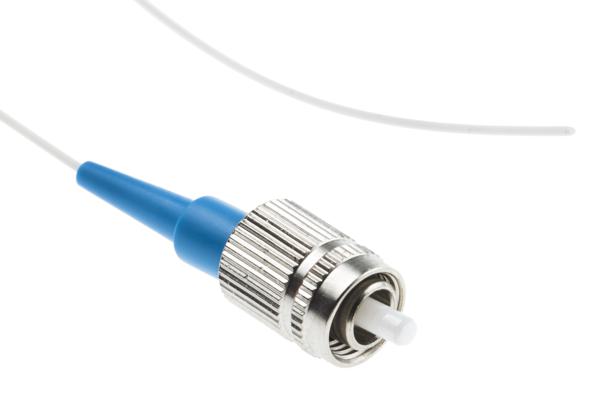 RS PRO FC to Unterminated Simplex Single Mode OS1 Fibre Optic Cable, 9/125μm, White, 1.5m