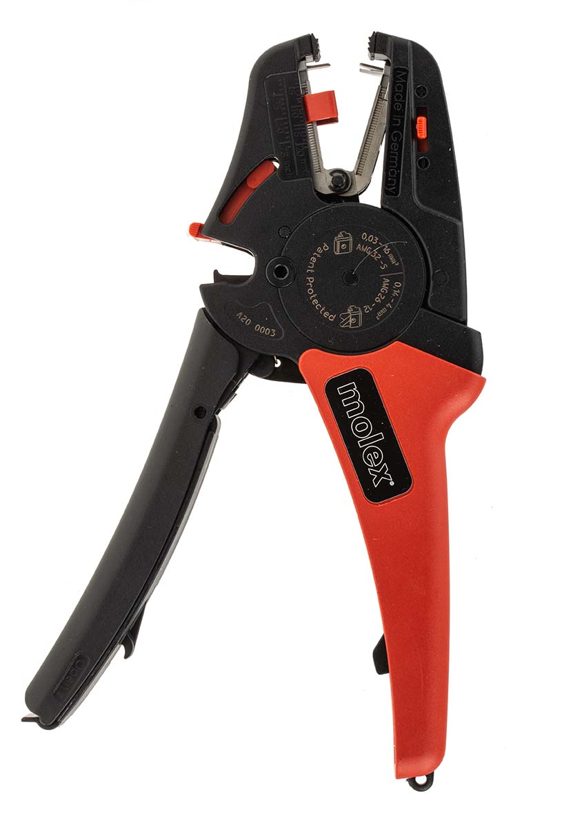 Molex 207122 Series Manual Wire Stripper Wire Stripper, 0.03mm Min, 16.0mm Max