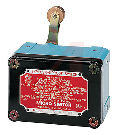 Honeywell Roller Lever Limit Switch, NO/NC, SPDT, Aluminium Housing, 480V ac Max, 15A Max