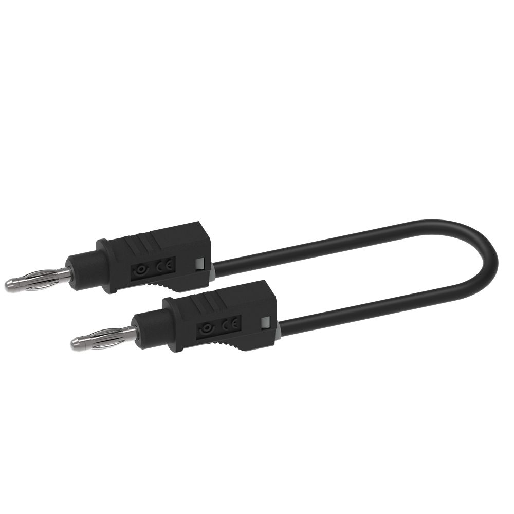 Electro PJP Plug, 12A, 30/60V ac/dc, Black, 50mm Lead Length