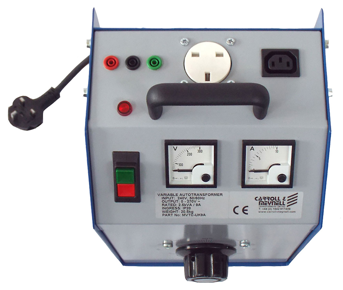 Carroll & Meynell 1 Phase 1350VA Autotransformer, 3 Output, 240V