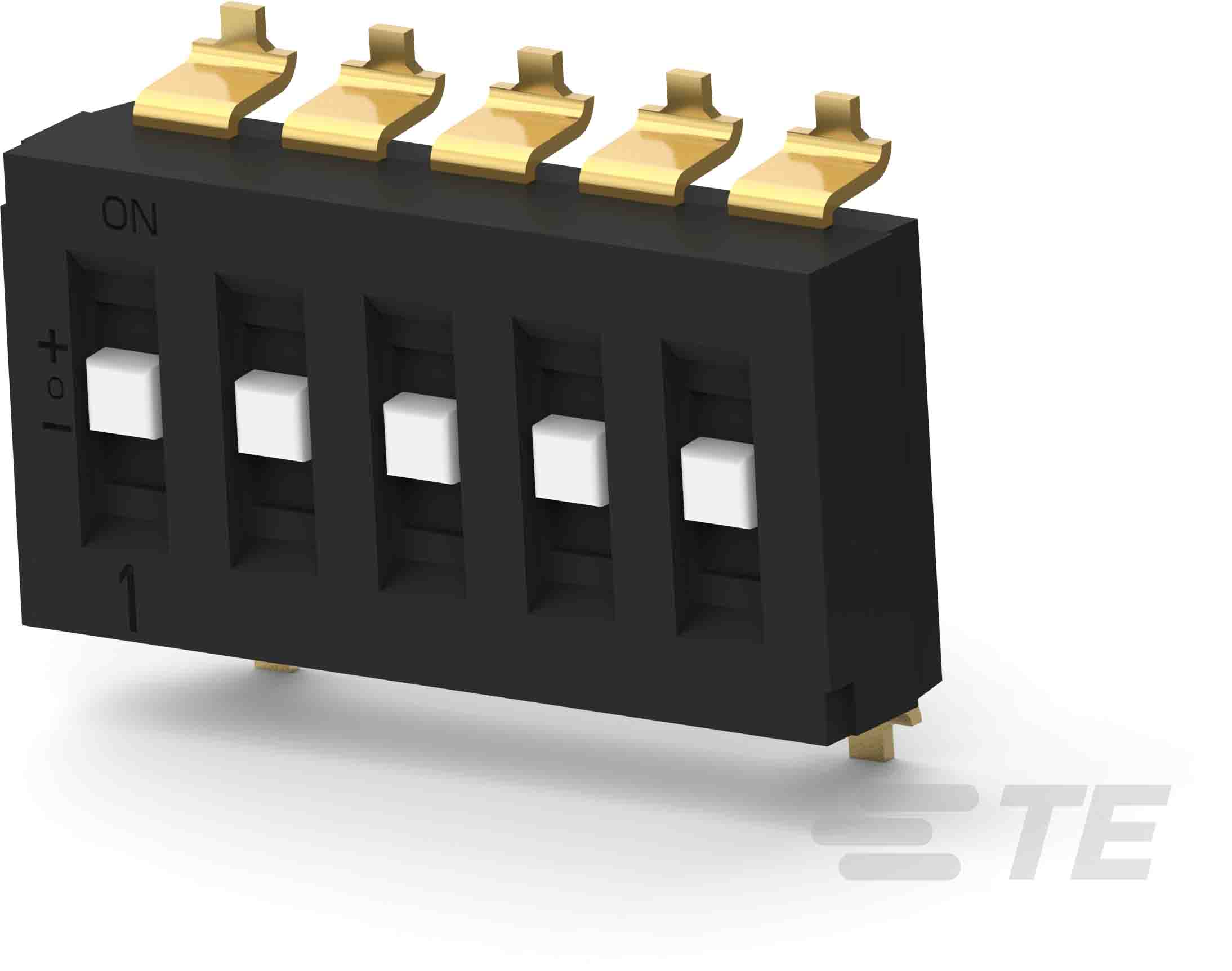 TE Connectivity 5 Way Surface Mount DIP Switch SPTT, Recessed Actuator