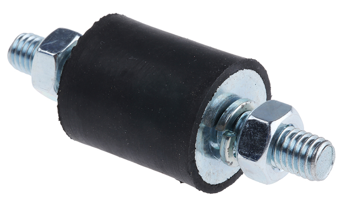 FIBET M8 Anti Vibration Mount, Male to Male Bobbin with 25.8kg Compression Load