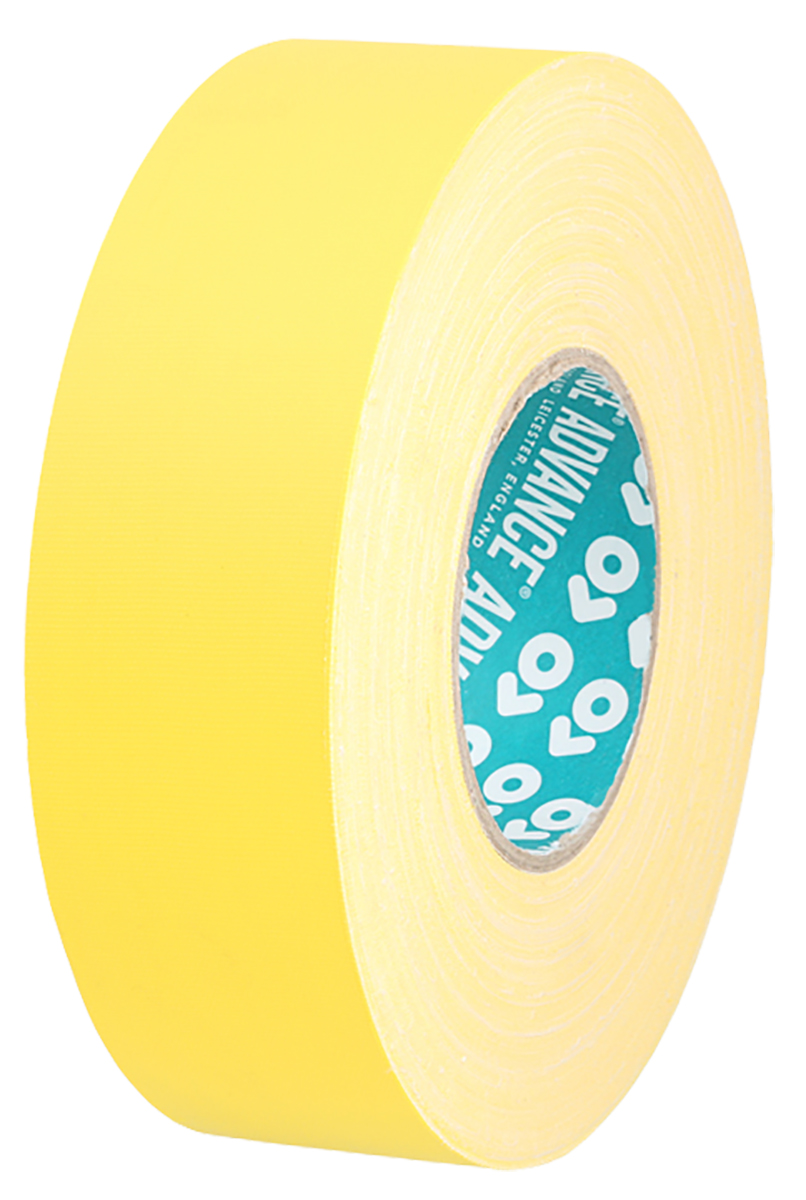 Advance Tapes AT160 Cloth Tape, 50m x 25mm, Yellow, Matt Finish