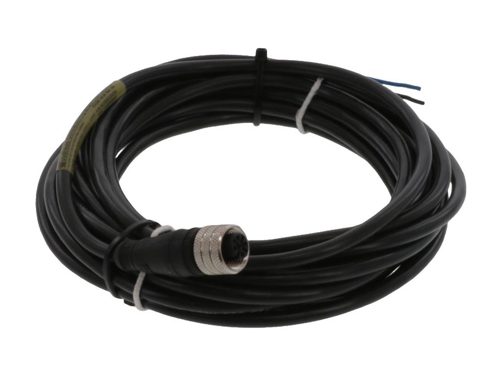 Brad from Molex Female 3 way M12 to Male 3 way Free End Sensor Actuator Cable, 2 m