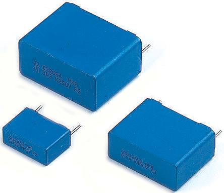 EPCOS B32654 Polypropylene Film Capacitor, 160 V ac, 250 V dc, ±10%, 2.2μF, Through Hole