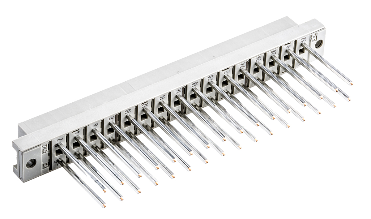 HARTING 32 Way 5.08mm Pitch, Type D Class C2, 2 Row, Straight DIN 41612 Connector, Socket