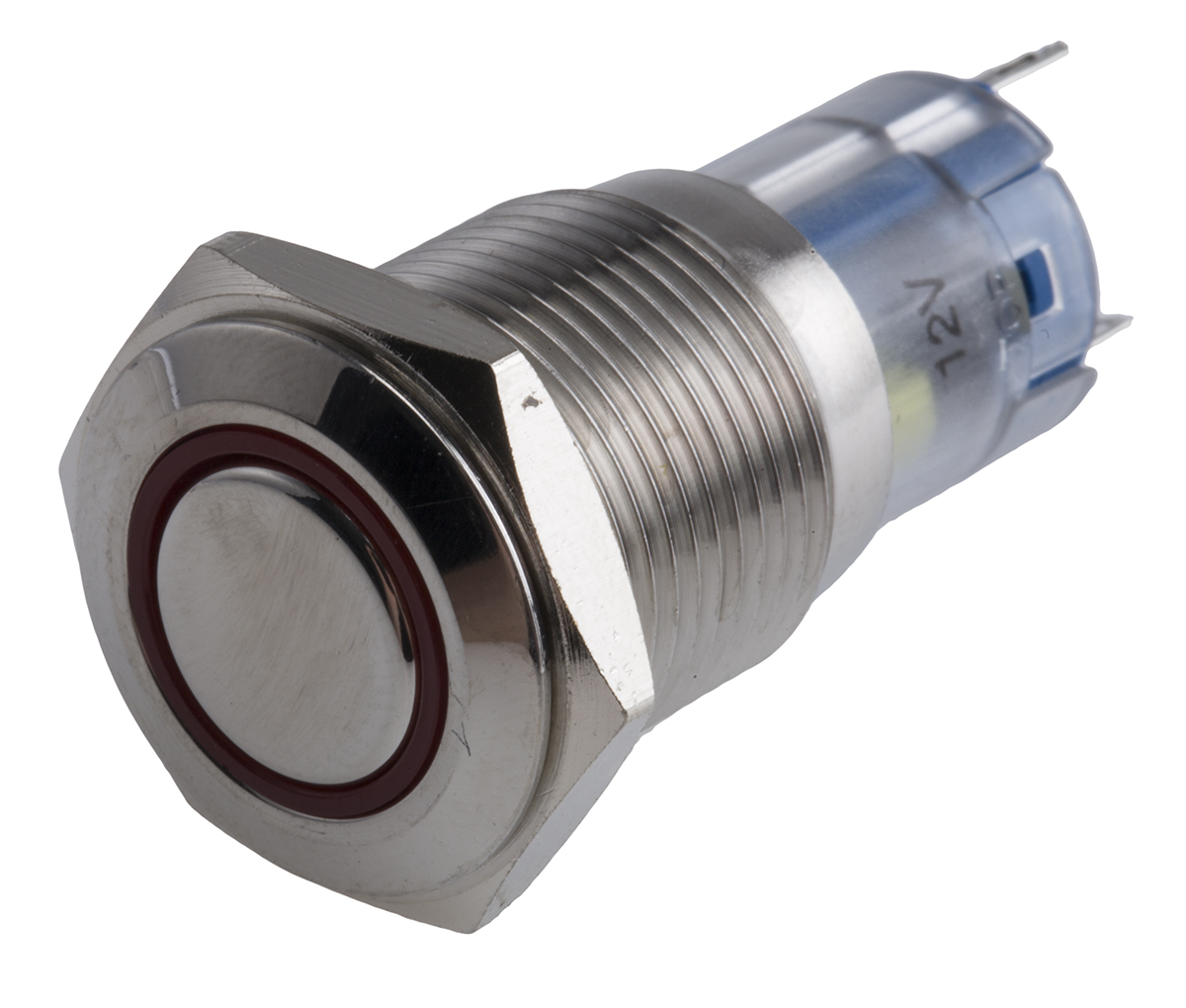 RS PRO Illuminated Push Button Switch, Momentary, Panel Mount, 16mm Cutout, SPDT, Red LED, 250V ac, IP65, IP67