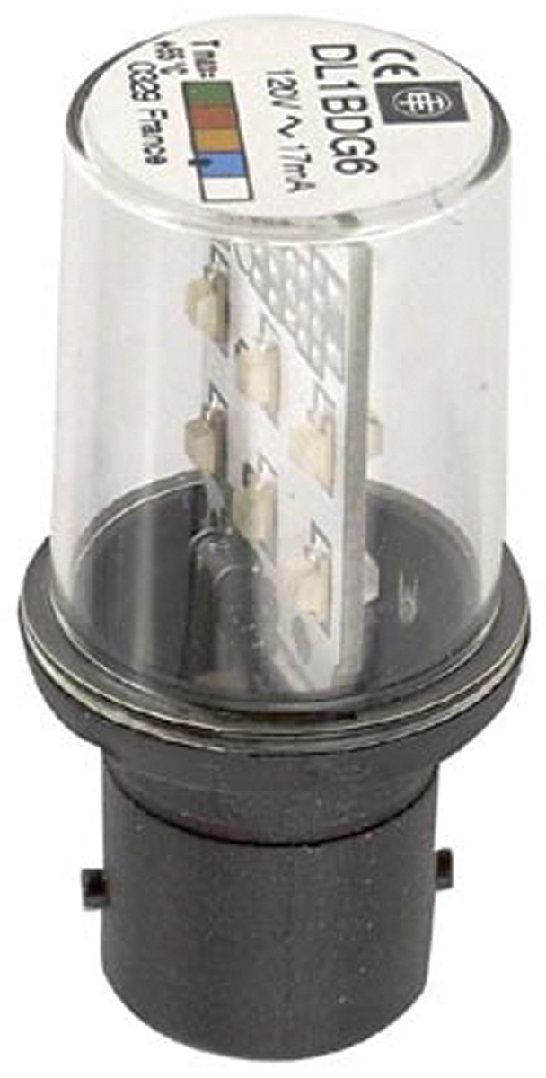 Schneider Electric LED Blue Lamp, BA15d 120 V ac