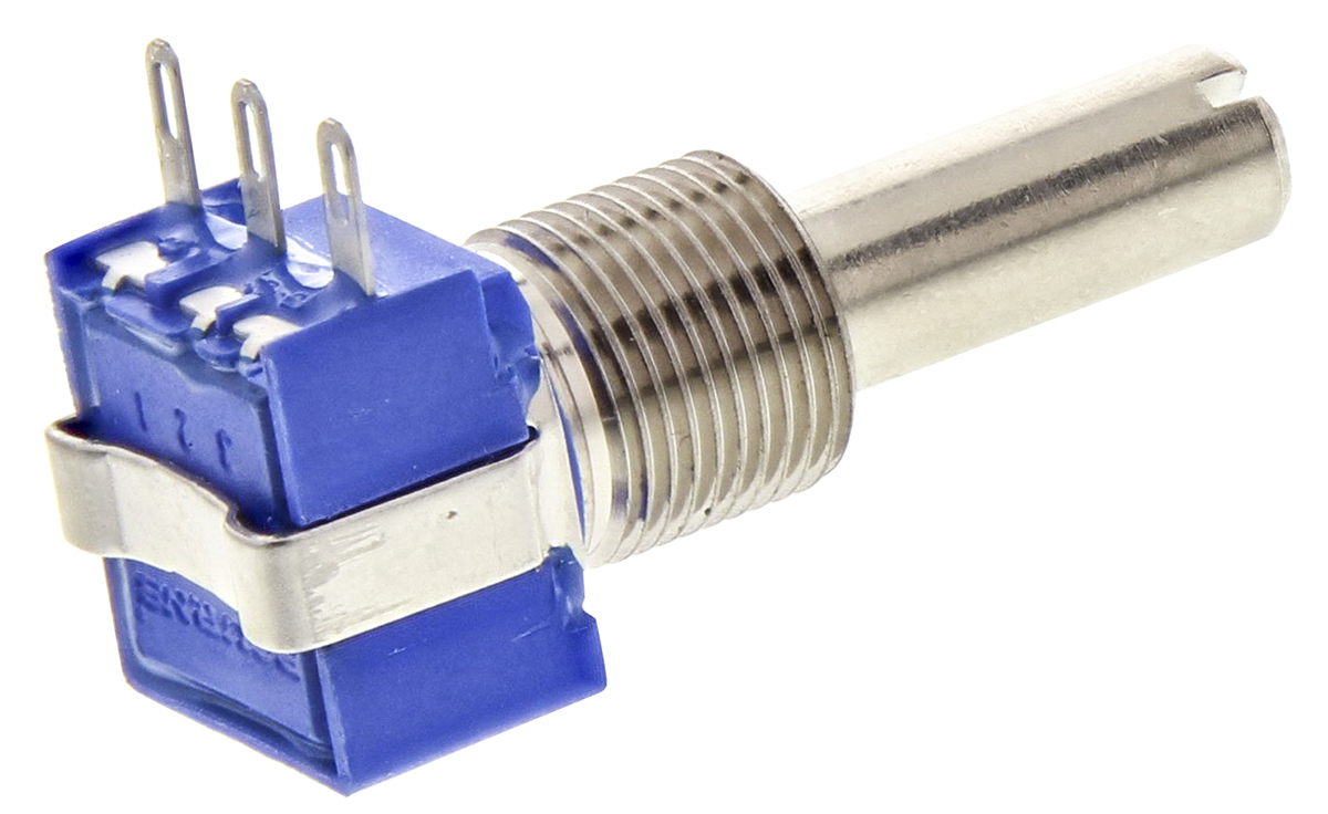 Bourns 53 50kΩ Rotary Potentiometer 1-Gang Panel Mount, 53RAA-R25-A18L