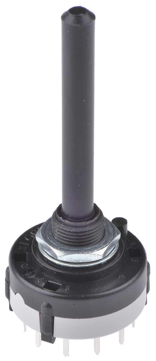 Lorlin, 6 Position DPST Rotary Switch, 150 mA, Solder