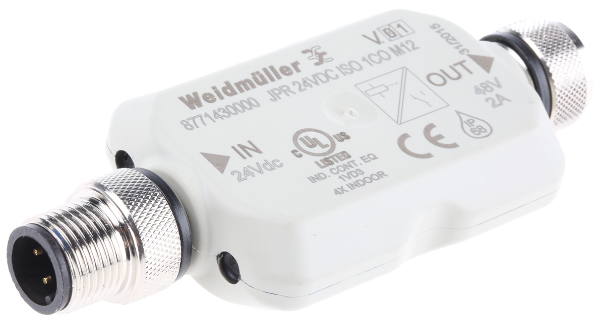 Weidmuller ACT20X Series Signal Conditioner, Current, Voltage Input, Current, Voltage Output, 24V dc Supply