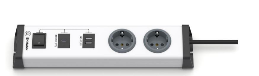 Bodo Ehmann Type F - German Schuko, USB 4 Gang Power Distribution Unit, 1.5m Cable, 16A, 250 V