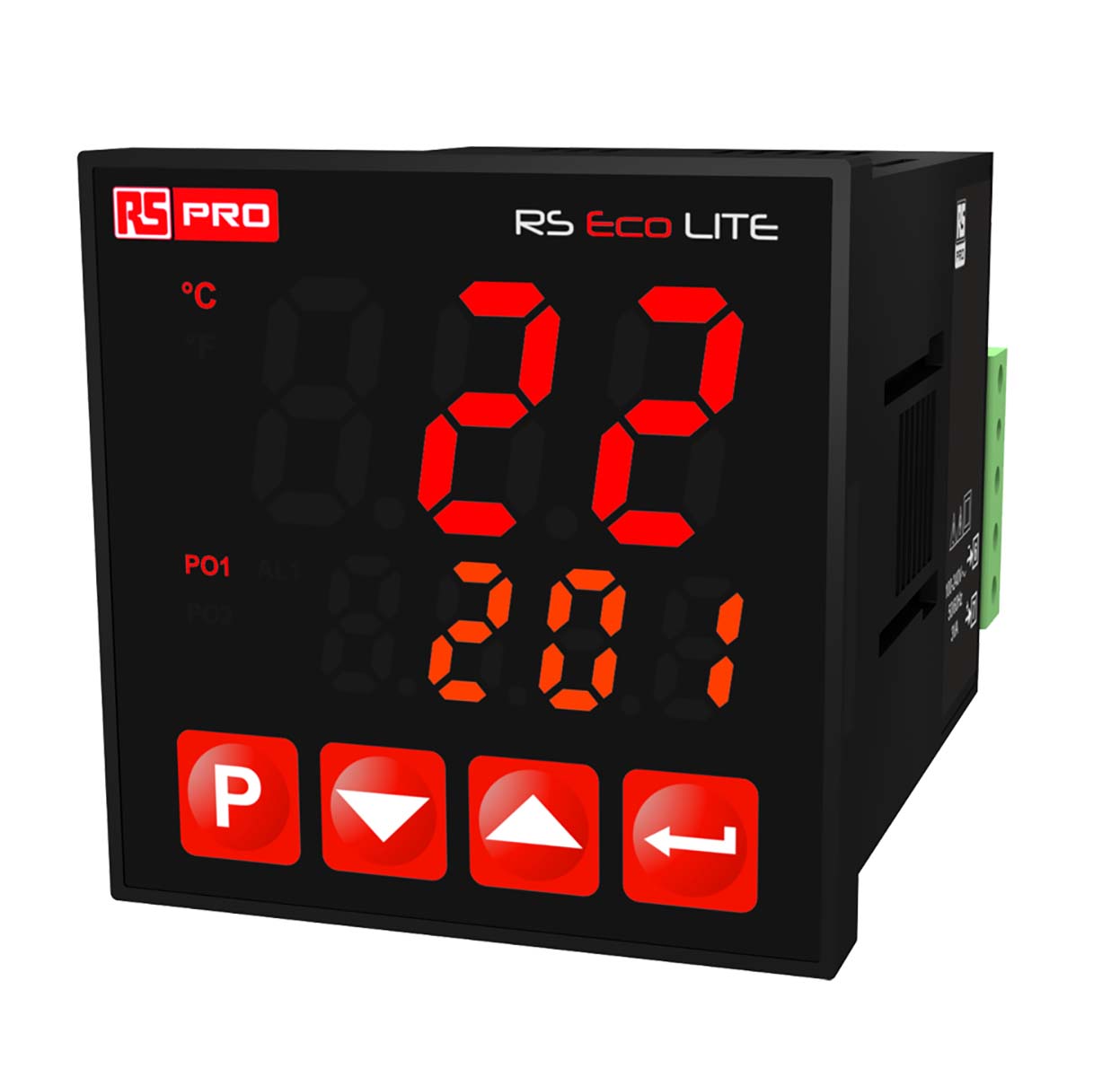 RS PRO Panel Mount On/Off Temperature Controller, 48 x 48mm, 2 Output Relay, 100 → 240 V ac Supply Voltage