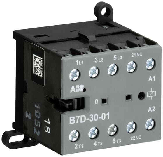 ABB B7D-30-01 B Contactor, 220 Va ac, 690 Va ac, V dc, V dc Coil, 3-Pole, 20 A, 5.5 kW, 3NO