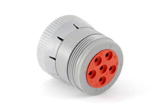 Amphenol Industrial Circular Connector, 6 Contacts, Panel, Standard Connector, Socket, Female, IP67, AHD Series
