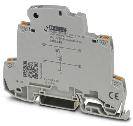 Phoenix Contact, TTC-6-TVSD-C-48DC-PT-I Surge Protector 53 V dc Maximum Voltage Rating Surge Protection Device