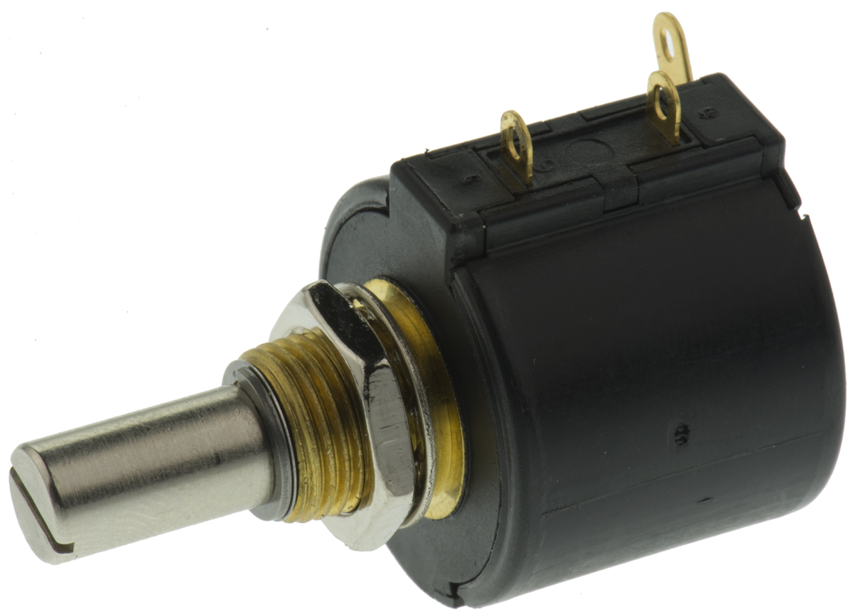 Bourns 3547 1kΩ Rotary Potentiometer 3-Turns 1-Gang Panel Mount, 3547S-1AA-102A