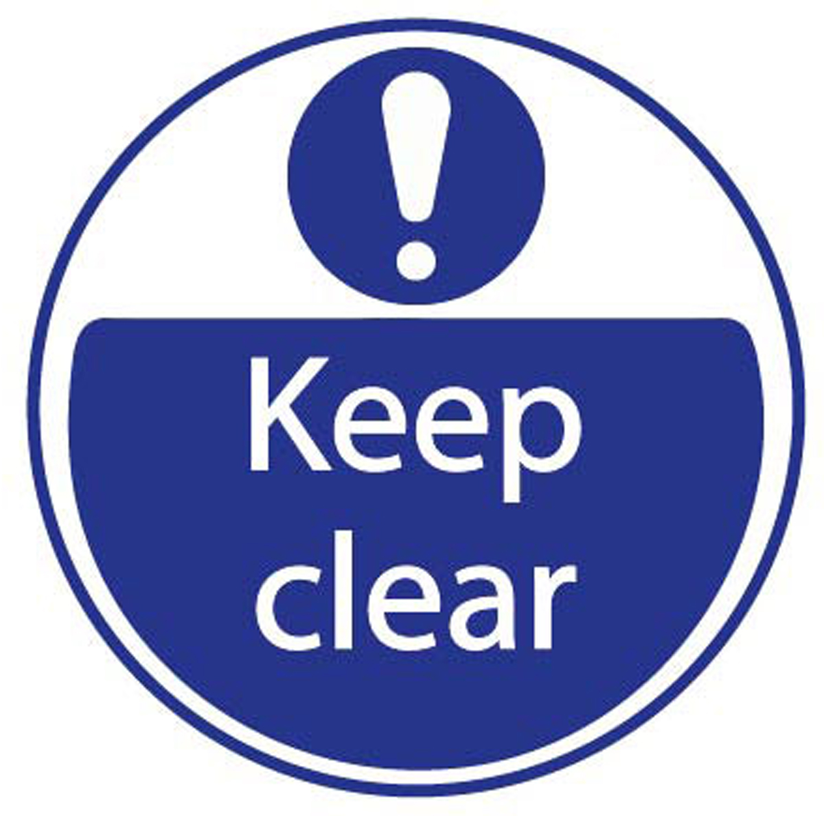 RS PRO Vinyl Mandatory Keep Clear Sign With English Text