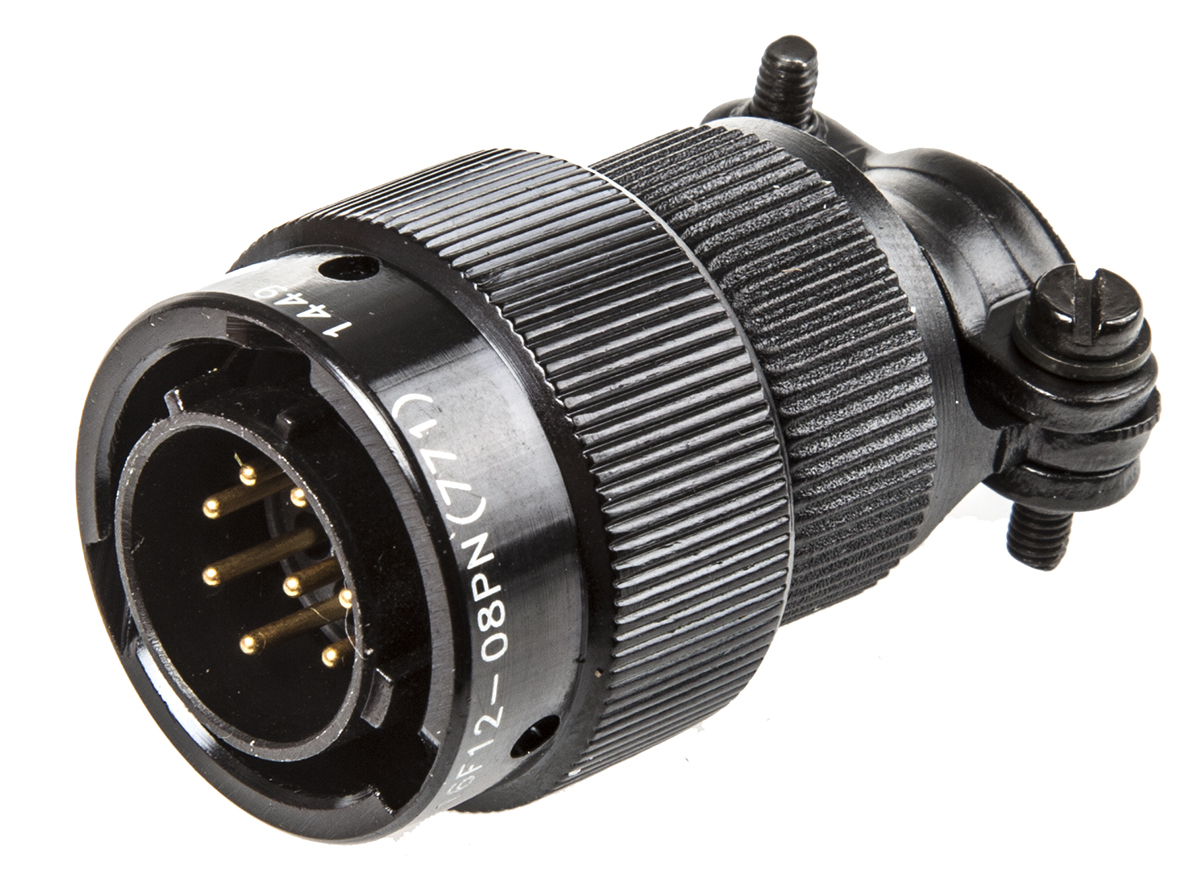 Amphenol Limited, 62LC, Copper 8 Way Cable Mount MIL Spec Circular Connector, Pin Contacts,Shell Size 12, Bayonet