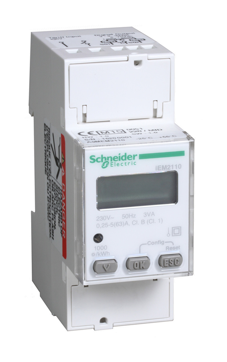 Schneider Electric 1 Phase LCD Energy MeterElectronic