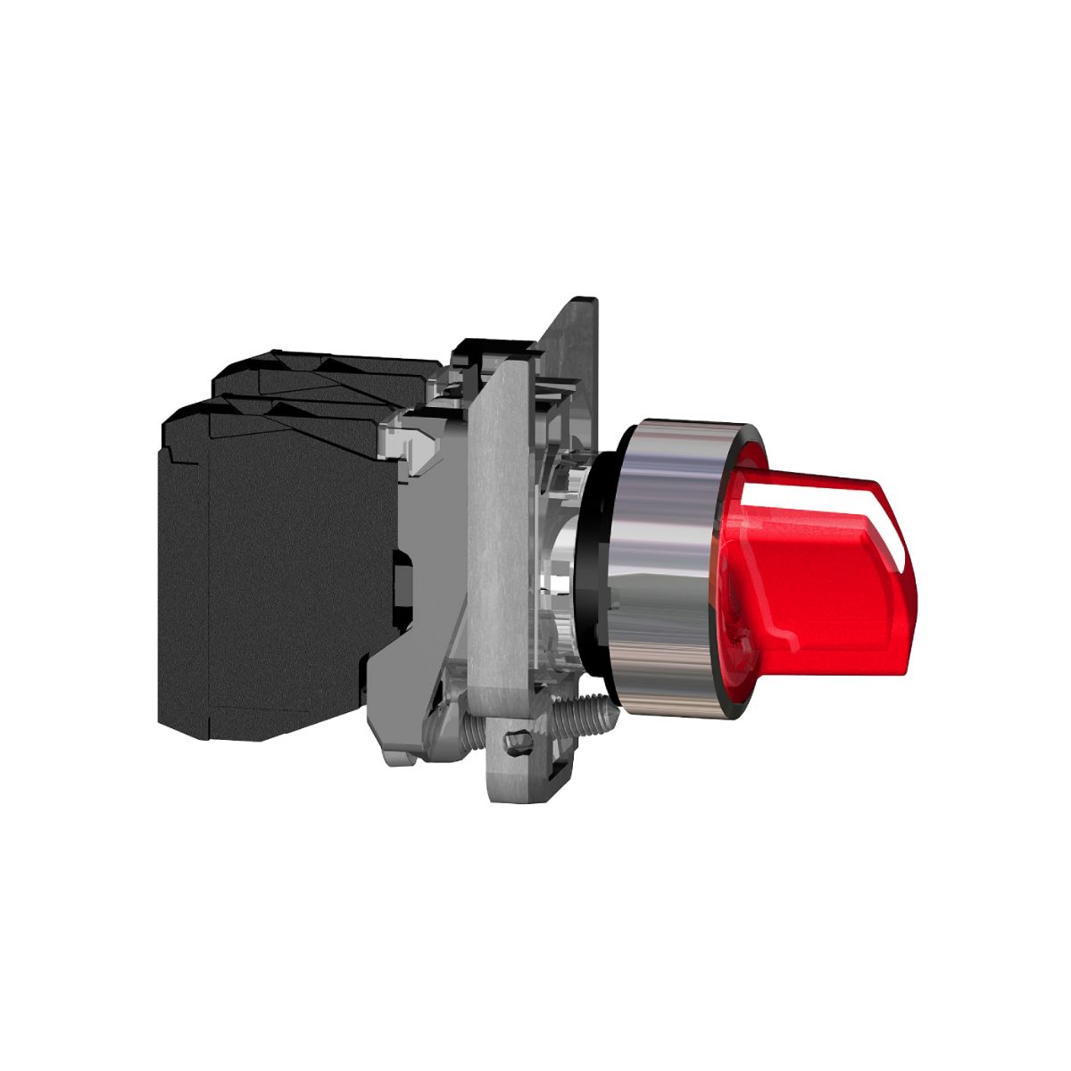 Schneider Electric Knob Selector Switch - (SPDT) 22mm Cutout Diameter, Illuminated 3 Positions