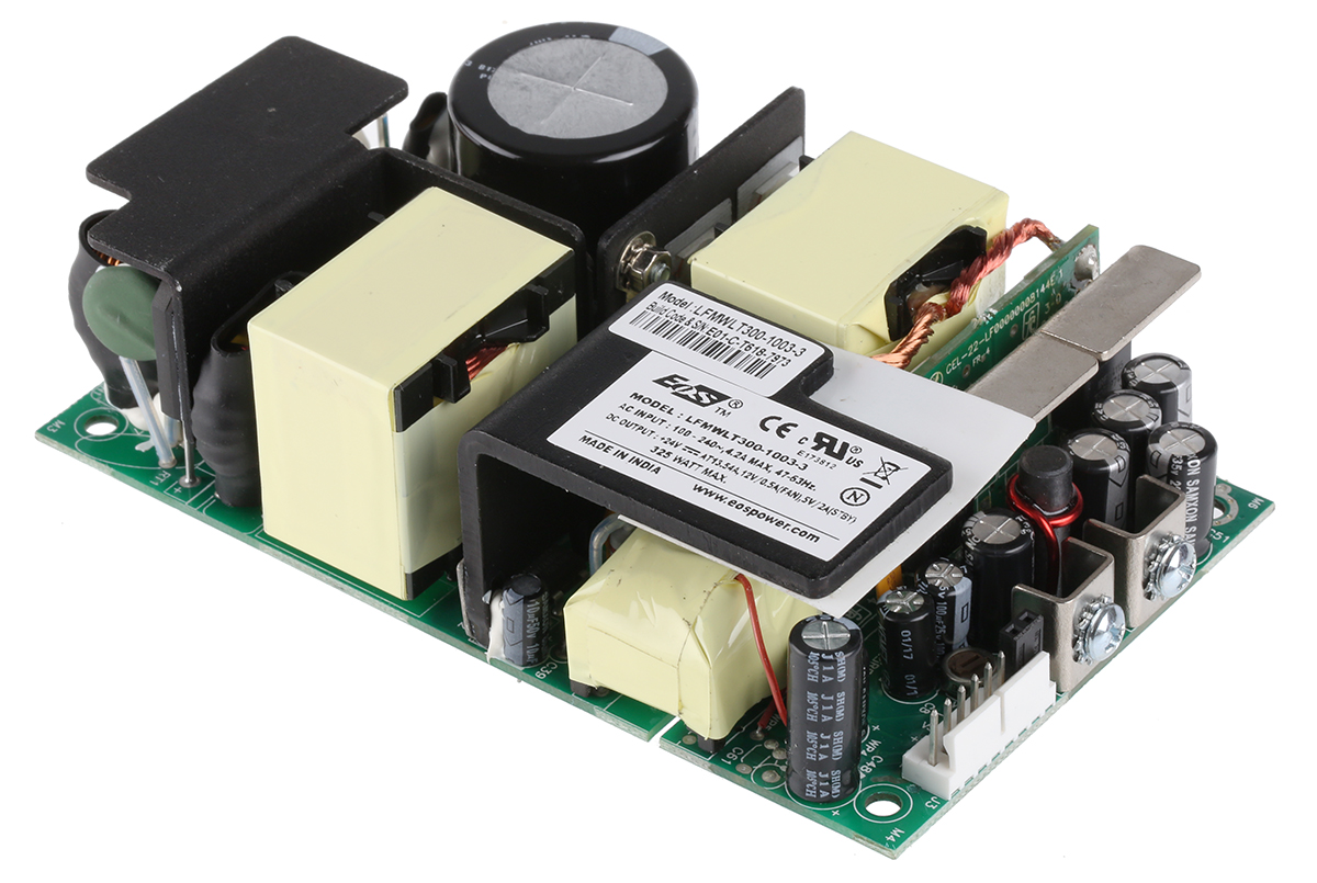 EOS Switching Power Supply, CEL-22-LFMWLT300-1003-3, 24V dc, 7.5A, 300W, 1 Output, 90 → 264V ac Input Voltage
