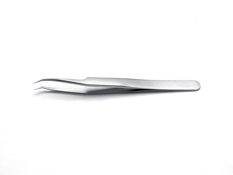 ideal-tek 115 mm, Stainless Steel, Bent, Extra Fine, Tweezer