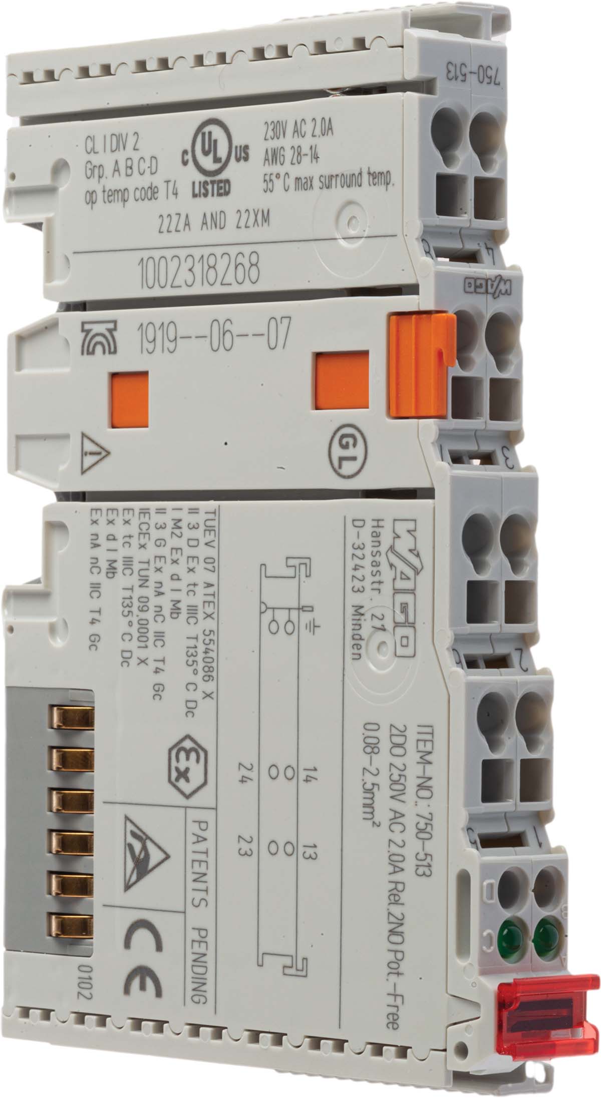 WAGO SYSMAC CJ Series PLC I/O Module for Use with 750 Series, Digital, Relay