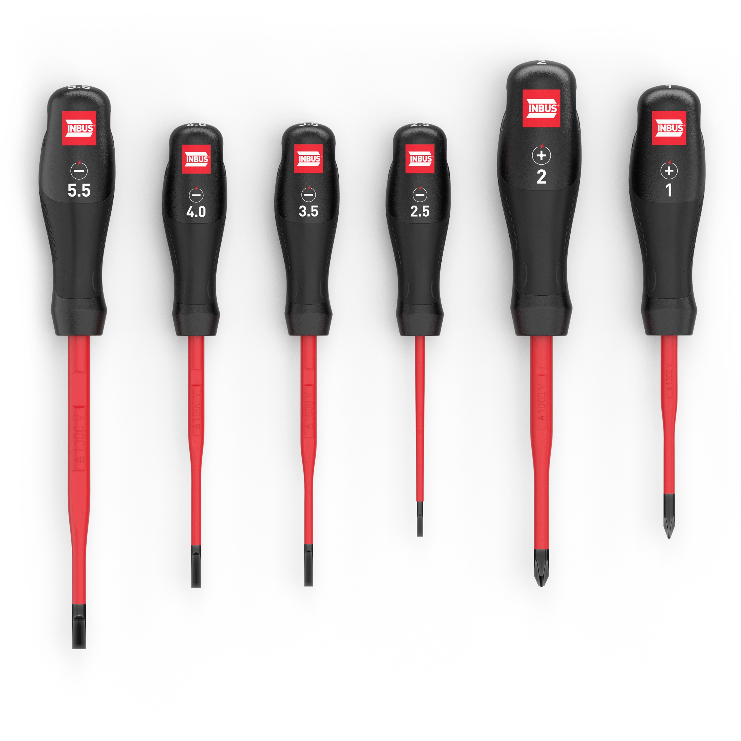 INBUS Phillips, Slotted Screwdriver Set, 6-Piece