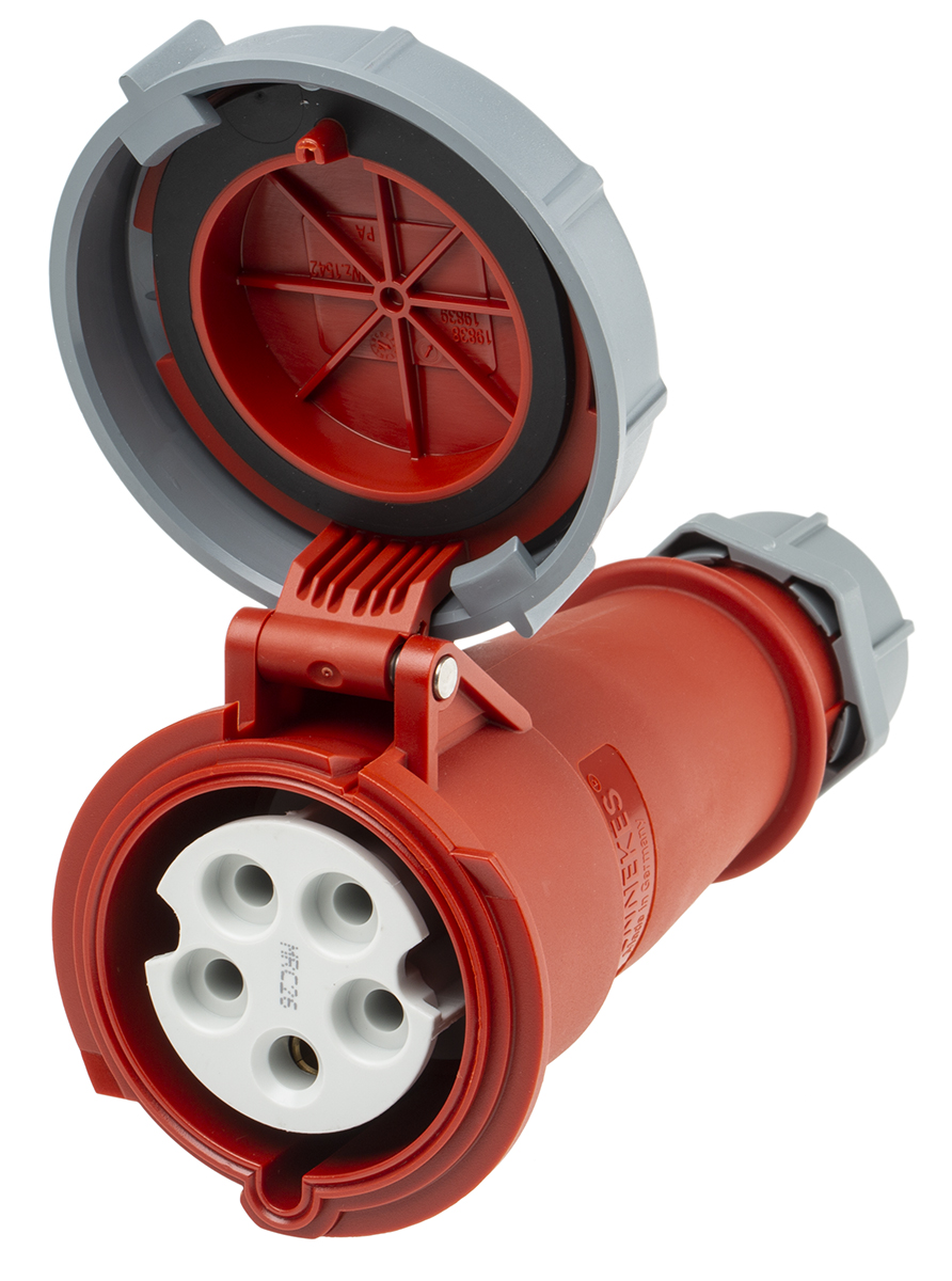 MENNEKES, AM-TOP IP67 Red Cable Mount 3P + N + E Industrial Power Socket, Rated At 32A, 400 V