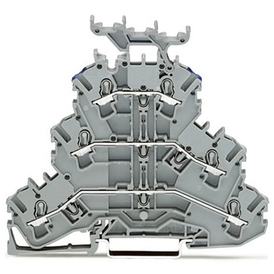 WAGO 2002-3233 TOPJOB S Series Grey, 2.5mm², 3-Level, Push In Termination, ATEX, CSA, IECEx
