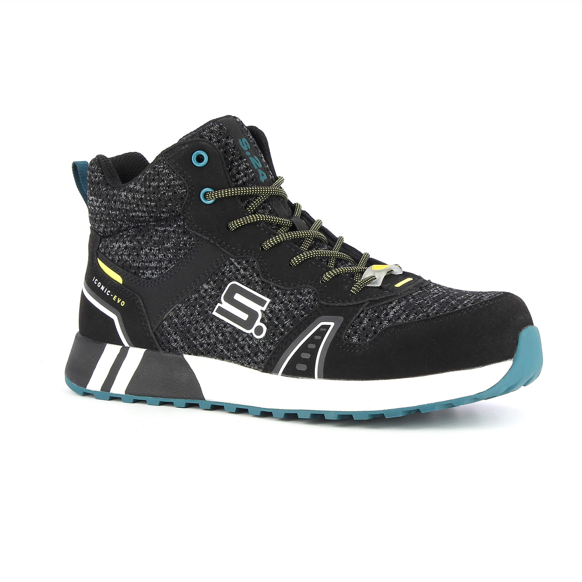 S.24 DROP Men's Black Fibreglass Toe Capped Safety Shoes, UK 14, EU 47