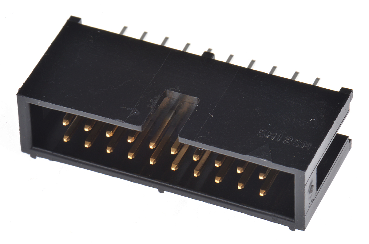 Hirose HIF3F Series Straight Through Hole PCB Header, 20 Contact(s), 2.54 mm Pitch, 2 Row, Shrouded