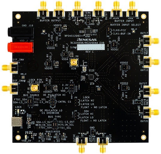 Renesas Electronics RC32504A-EVKGNA#0, FemtoClock 2 Evaluation Kit Clock Generator Evaluation Board for RC32504A for